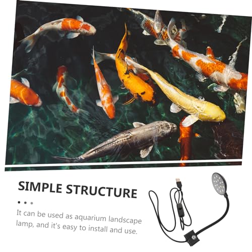 Mikikit Led Aquarium Light Clip Fish Tank Lamp for Aquariums USB Powered for Enhancing Aquatic Plants and Fish Visibility