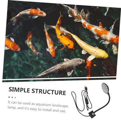 Mikikit Led Aquarium Light Clip Fish Tank Lamp for Aquariums USB Powered for Enhancing Aquatic Plants and Fish Visibility