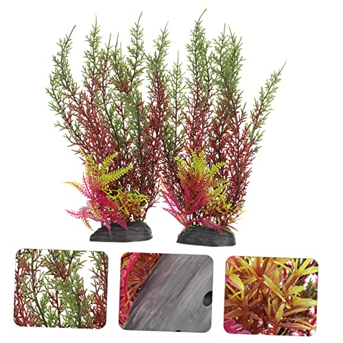 LIOOBO Realistic Fish Tank Plants Creative Artificial Plants for Aquarium Desktop Decorative Grass for Aquarium