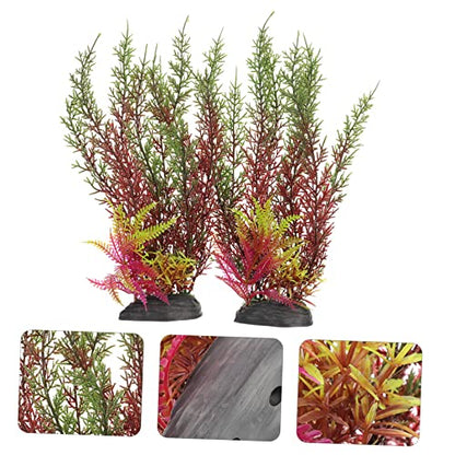LIOOBO Realistic Fish Tank Plants Creative Artificial Plants for Aquarium Desktop Decorative Grass for Aquarium