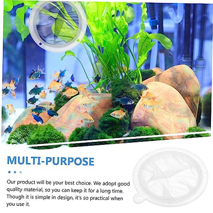 GANAZONO 2pcs Strainer for Aquarium Cleaning Food Grade Mesh Fish Tank Household Use Mesh Safe for Fresh Aquariums Practical Design for Easy Holding