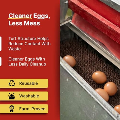 HenGear Chicken Nesting Pads, Astroturf NXT v5.2 Nesting Pads for Chicken Coop, Washable and Reusable Bedding for Clean Egg Collection, Comfortable Laying Surface for Chicken Nesting Boxes, XL - size: X-large