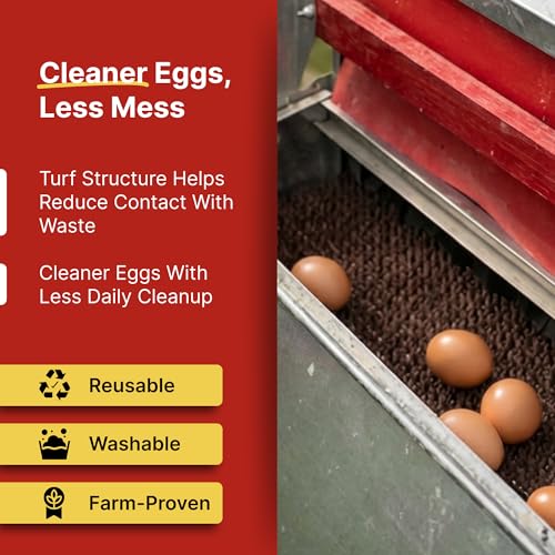 HenGear Chicken Nesting Pads, Astroturf NXT v5.2 Nesting Pads for Chicken Coop, Washable and Reusable Bedding for Clean Egg Collection, Comfortable Laying Surface for Chicken Nesting Boxes, Medium - size: Medium