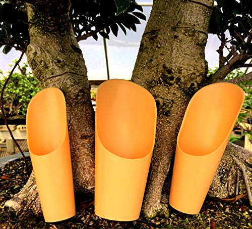 Plastic Soil Scoopers by Tinyroots - Set of 3 Soil Scoop Set, Used by Kaikou School of Bonsai Since 1987