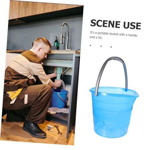 Plastic Water Bucket with Handle 12L Portable Wash Bucket for Home Bathing and Laundry Thickened Storage Container for Students and Dormitory