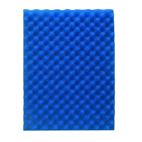 4 Pack Aquarium Filter Media Bio Sponge Pad 16 x 12 x 1 inch, Fish Pond Foam Filter 20/30/40 PPI (Blue 20ppi 4pack)