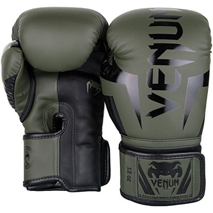 Venum Elite Boxing Gloves - color: Khaki/Black, size: 10-Ounce