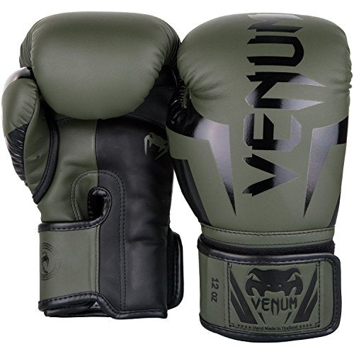 Venum Elite Boxing Gloves - color: Khaki/Black, size: 12-Ounce