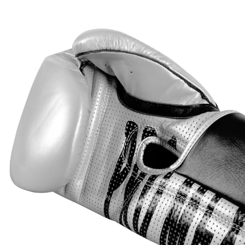 Title Boxing Pro Mex Professional Edge Training Boxing Gloves - color: Silver, size: 14 oz