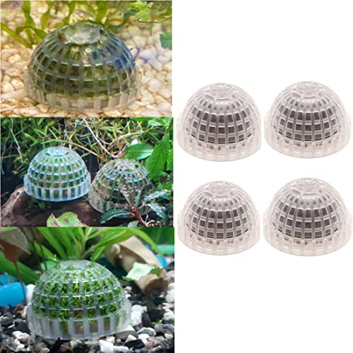 Aquarium Moss Ball Holder, Fish Tank DIY Moss Ball Shape Former Modeling, Moss Ball Holder Filter for Aquarium Moss Plant Landscape Decor Fish Tank Scenery Ornament (4 Pack)