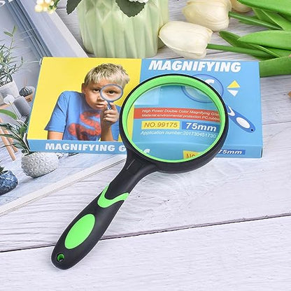 Magnifying Glass, 10X, Green, Reading, Hobbies, Science Books, Observation - color: Green