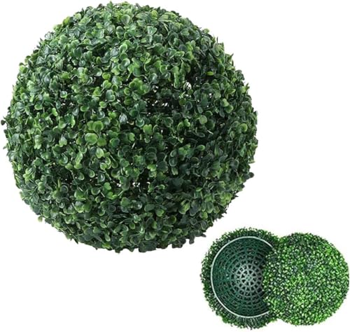 Topiary Ball Frame Set of 2, 6 Sizes Plastic Plant Support Cage (10-40cm), Artificial Grass Ball Frame for DIY Flower Arrangement, Moss Ball Holder for Wedding Home Garden Decoration (16"/40cm)