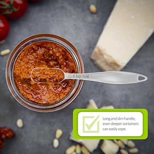 2PCS 2/3Tablespoon (2tsp, 10ml) Single Measuring Spoon, Individual Stainless Steel Long Handle Measure Teaspoon Only - size: 2/3tbsp|2tsp|10ml|1/3oz