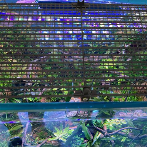 SUPVOX 4sets Aquarium Separator Divider Plastic Grid Isolation Panels for Fish Tanks Pet Cages Fish Escape Prevention Clamps Included