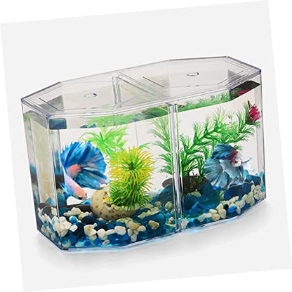 YARNOW Multi Functional Transparent Isolation Box for Fish Breeding Incubator Tank for Betta Guppy Shrimp with Enhanced Survival Rate for Aggressive Fish