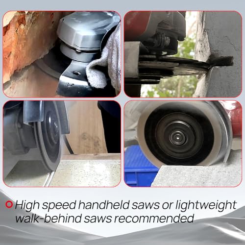 Sandwich Tuck Point Blade - 4-1/2 Inch Mortar Raking Crack Chaser Dual Diamond Blade 7/8"-5/8" Arbor for Mortar Removal,Grout Concrete Asphalt Surfaces Repair,Masonry Brick Stone Cutting - size: Blade 4.5"(115mm)