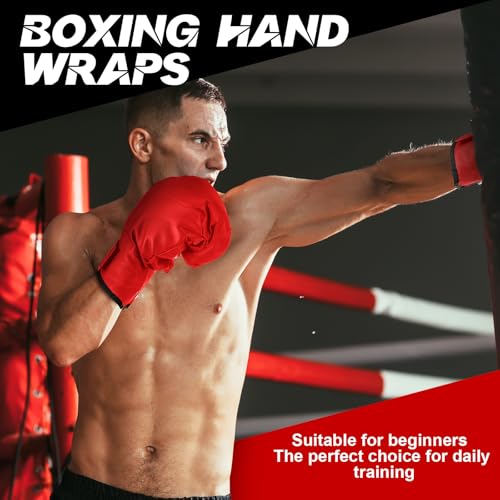 Kanayu 14 Pcs Boxing Gloves and Headgear Set for Beginners Youth 16 Ounce Boxing Gloves Headgear Helmet Hand Wraps Mouth Guards Equipment for Beginners Training Equipment Gifts - color: White, Red