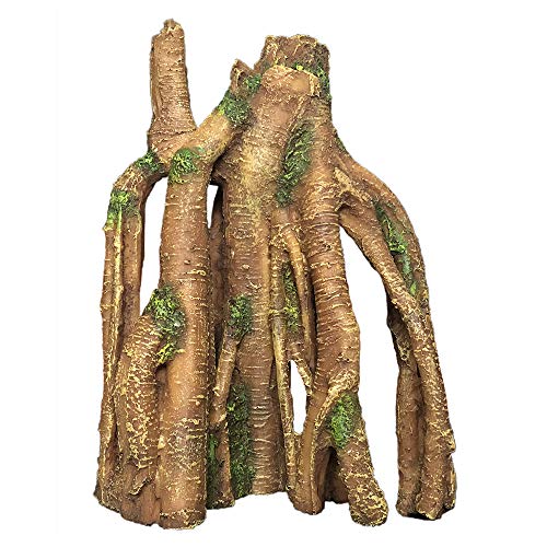 SLOCME Aquarium Resin Tree Trunk Ornament - Fish Tank Wood House Decor, Betta Fish or Other Pets Can Swim Through the Branches