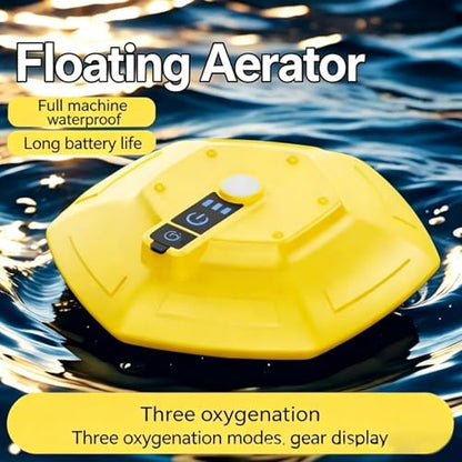 Rechargeable Bait Aerator - Floating Air Pump, Bait Bucket Aerator Pump for Oxygenating, Aquarium Boat Gear, Outdoor Garden Tool with Buoyant-Frame Design, Aerating Device for Aquatic Life Support