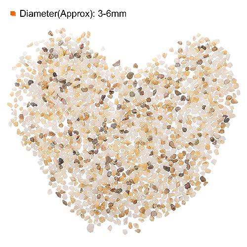 250g/0.55lb 3-6mm Decorative Gravel Stones, Coarse Sand Stone DIY Decor for Vase Filler Beads Crafts Fish Tank Aquarium Garden Decoration Potted Plants, Taupe