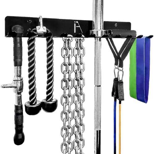 Gym Storage Rack Wall Mount 2 Pack, Cable Attachment Organizer, USA Made - style: OMEGA BEAST RACK (2-PACK)