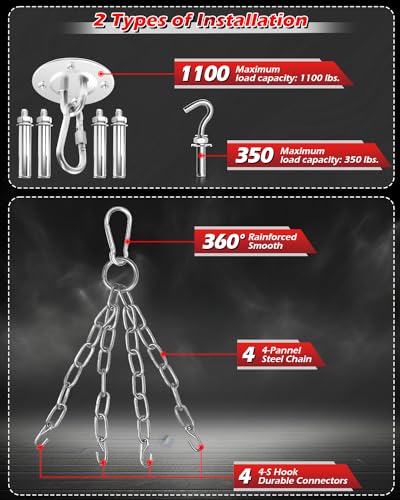 Punching Bag for Adults, 4FT PU Heavy Boxing Bags with Chain Ceiling Hook - style: Strong man