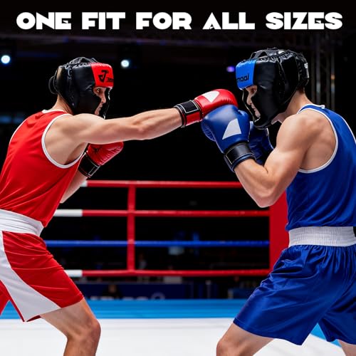 Jenaai 3 Pack Boxing Headgear for MMA, Kickboxing Muay Thai Sparring - color: Black