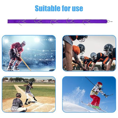 Hockey Hanger Portable Hanging Dryig Rack Hockey Gifts for Home and Outdoor Using in Ice Hockey Skating Football Camping Fishing 5 Hooks (Purple) - color: Purple