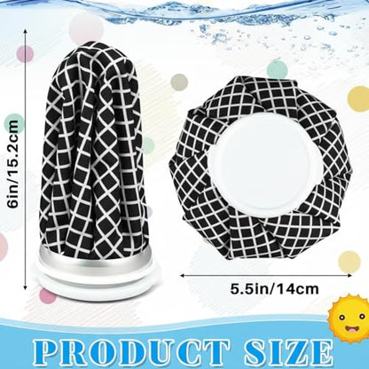 Honoson 4 Pack Reusable Ice Bags Hot Cold Bag Leakproof,Cute Style | Reusable Ice Pack, Ice Bags Hot Water Bag,Screw Cap No-Leak Elastic Breathable for Sports & Home Use,Wide Opening Easy Fill - style: Cute Style