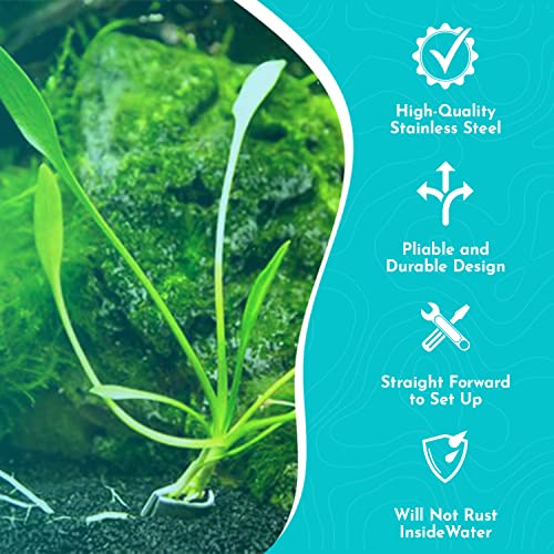 Anchor Lead Plant Holder Flexible Weight - Easy to Manipulate - Used for Submerge Plants in Aquariums or Ponds - 25 Piece Lead Strips - Grey