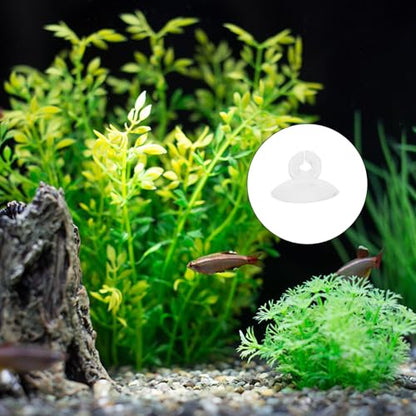 Toddmomy 25pcs Aquarium Suction Cups Airline Tube Holders Silicone Fixing Clamps for Fish Tank Air Pump Accessories Aquarium Supplies
