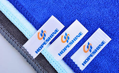 HOPESHINE Gyms Towels for Men & Women Microfiber Exercise Fitness Home Absorbent Sweat Yoga Towels Sports Towels Soft Fast Drying 16inch x32inch 3-Pack - color: 3-pack Grey+dark Blue+light Blue