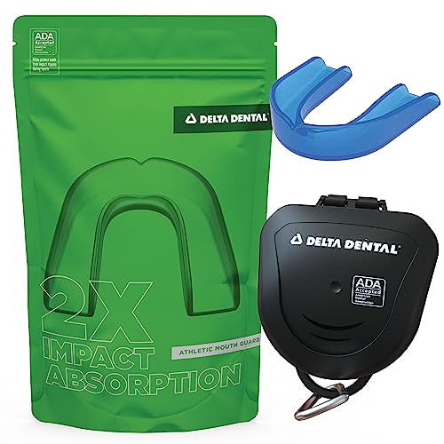 Delta Dental Mouth Guard, ADA Accepted, 1-Pack Plus Case, Adult Blue - color: Blue, size: Adult