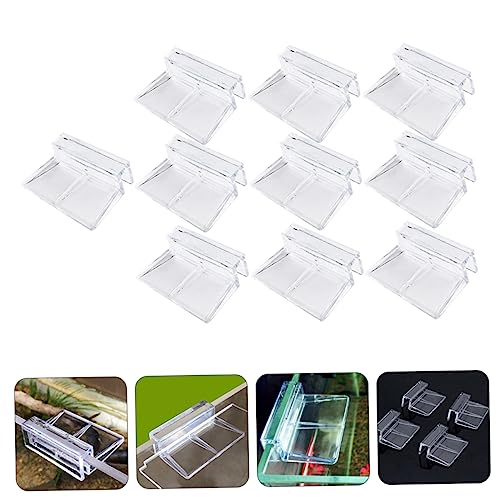 Abaodam 10pcs Acrylic Support Frames for Fish Tank Cover Durable Brackets for Glass Stable Clips for Aquarium Lid Convenient Support Rack for Fish Tanks