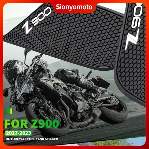 Fuel Gas Tank Pad Protector Stickers Decal Set Compatible with z900 Z900SE 2017 2018 2019 2020 2021 2022 2023- Anti-Slip Protective Kit, Black | 4-Piece