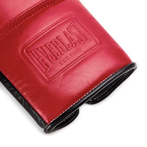 Everlast Powerlock OG Pro Training Boxing Gloves - color: RED/BLK, size: 14 oz