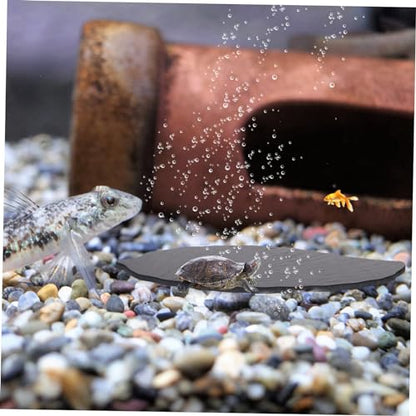 Decorative Basking Platform for Turtles 100% Natural Stone Turtle Tank Rock Feeding Dish and Ramp for Tortoises Suitable for Aquarium and Terrarium