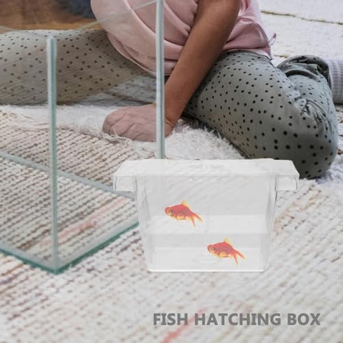 Fish Breeding Box with Divider and Suction Cups Double-Layer Plastic Incubator Tank for Aquarium Betta Fish Nursery and Hatchery Acclimation and Isolation