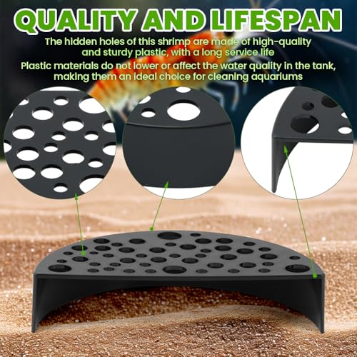 2 Pack Shrimp Cave,Shrimp Hides for Aquarium,ShrimpHideouts Stealth Caves,Shrimps Breeding Protector,Shrimps Breeding Cave Shelter Aquarium Tunnel for Fish Tank Accessories Decor