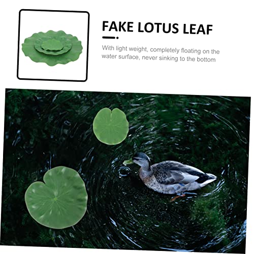 Holibanna 9pcs Floating Lotus Leaves Aquarium Decor Realistic Fake Plant Ornaments for Fish Tank Garden Material for Aquatic Displays