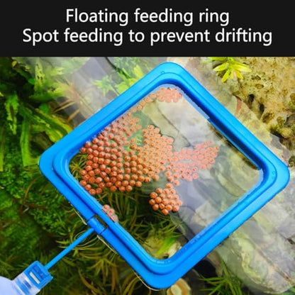 2pcs Fish Tanks Feeding Rings Small Fishes Feeders Rings Circle Buoyance Fish Feeders for Easy Installation and Cleaning