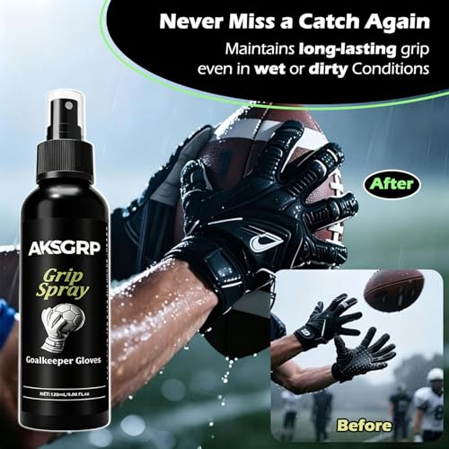 Goalkeeper Glove Grip Spray, Soccer Goalie Grip Enhancer for Latex Palms