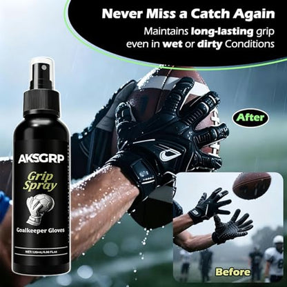 Goalkeeper Glove Grip Spray, Soccer Goalie Grip Enhancer for Latex Palms