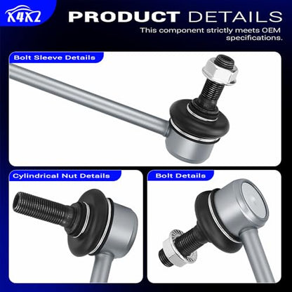 K750630 Zinc-Nickel Alloy Front Stabilizer Sway Bar End Link for 2012-2020 Chevy Sonic Replaces# 42342547 537-110 MS508162