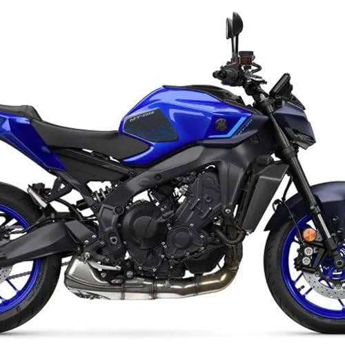 For MT-09 MT09 SP MT 09 SP 2025 Non-slip carbon fiber texture bottom side fuel tank stickers 3D embossed rubber fuel tank pads fuel tank knee pads mt09 mt-09 sp 2021-2025 motorcycle accessories (blue) - color: Blue