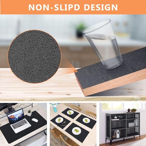 Shelf Liner for Cabinets, Drawer Non Adhesive Non Slip Foam Mat for Kitchen, Pantry, Bathroom, Cupboard, Garage, Closet, Shelves, Drawer, Tool Box, Black 13.78 x 78.7 inches