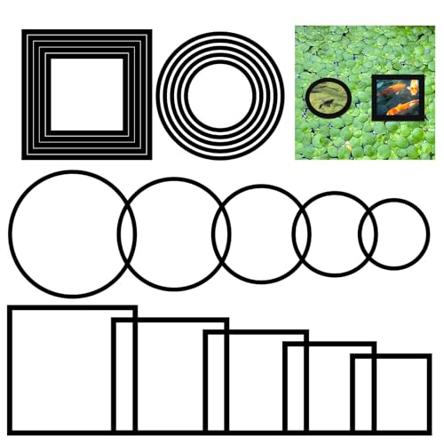 20 PCS Fish Feeding Ring, Aquarium Floating Plant Barrier Feeding Ring for Fish Tank Round Square Different Size Corral Foam Circle Fish-Tank Aquarium Accessories for Tank Keep Floating Plants