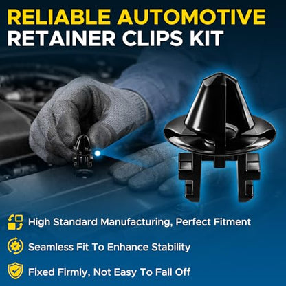 GoaMotors 40pcs W708771-S300 Radiator Shroud Air Deflector Cowl Grille Retainer Clip Fit for Ford Expedition F-150 F-250 F-350 F-450 F-550 for Lincoln Mark LT for Navigator W708771S300