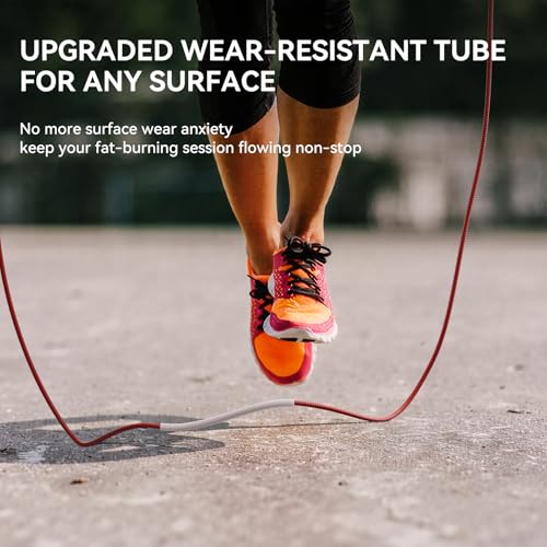 Jump Rope Cotton Adjustable Skipping Weighted jumprope for Women, Adult and Children Athletic Fitness Exercise Jumping Rope - color: Red, size: 1pcs