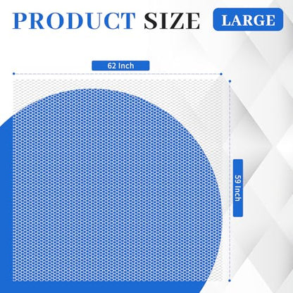 FSWCCK White Mesh Fabric, 62 x 59 Inch Soft Mesh Netting Slightly Stretchy for Shopping Bag, Backpack Pocket and Straps and Netting Clothes (White) - color: White